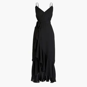 J. Crew Ruffle Faux Wrap Midi Dress EUC worn twice!